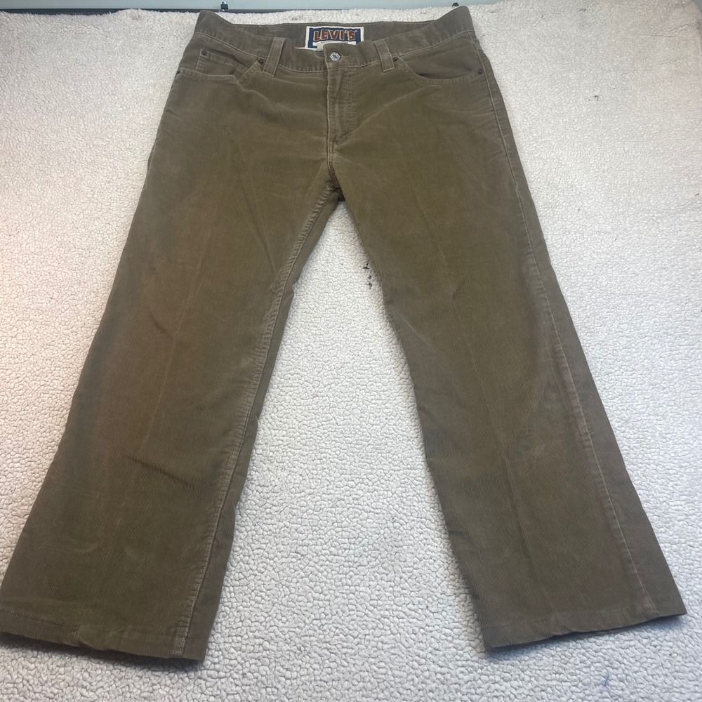 Levi's Corduroy Pants Mens W36 L29 Brown 549 Low Loose Straight Leg Cords